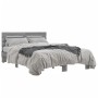 Estructura cama madera ingeniería metal gris Sonoma 140x190 cm de vidaXL, Camas y somieres - Ref: Foro24-3280170, Precio: 154...