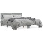 Estructura cama madera ingeniería metal gris Sonoma 160x200 cm de vidaXL, Camas y somieres - Ref: Foro24-3280185, Precio: 162...