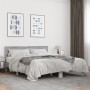 Estructura cama madera ingeniería metal gris Sonoma 160x200 cm de vidaXL, Camas y somieres - Ref: Foro24-3280185, Precio: 162...