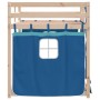 Bunk bed with curtains solid blue pine wood 90x190 cm by vidaXL, Beds and slatted bases - Ref: Foro24-3283938, Price: 170,84 ...