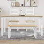 Panama dining table solid white pine wood 160x80x75 cm by vidaXL, Kitchen and dining tables - Ref: Foro24-4005707, Price: 199...