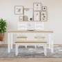 Panama dining table solid white pine wood 160x80x75 cm by vidaXL, Kitchen and dining tables - Ref: Foro24-4005707, Price: 199...