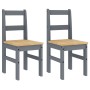 Panama dining chairs 2 units gray pine wood 40x46x90 cm by vidaXL, dining chairs - Ref: Foro24-4005730, Price: 111,39 €, Disc...