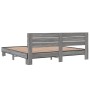 Sonoma gray metal engineered wood bed frame 200x200 cm by vidaXL, Beds and slatted bases - Ref: Foro24-3280130, Price: 174,49...