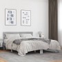 Estructura cama madera ingeniería metal gris Sonoma 150x200 cm de vidaXL, Camas y somieres - Ref: Foro24-3280145, Precio: 157...