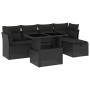 Set de sofás de jardín 6 piezas y cojines ratán sintético negro de vidaXL, Conjuntos de jardín - Ref: Foro24-3274635, Precio:...