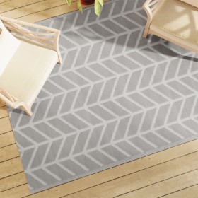 Alfombra de exterior PP gris 160x230 cm de vidaXL, Protectores para exterior - Ref: Foro24-368543, Precio: 36,83 €, Descuento: %