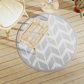 Alfombra de exterior PP gris Ø120 cm de vidaXL, Protectores para exterior - Ref: Foro24-368522, Precio: 21,79 €, Descuento: %