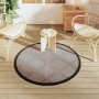 Brown PP outdoor rug Ø120 cm by vidaXL, Outdoor protectors - Ref: Foro24-368478, Price: 15,99 €, Discount: %