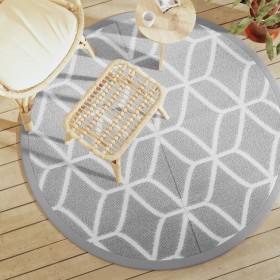 Gray PP outdoor rug Ø160 cm by vidaXL, Outdoor protectors - Ref: Foro24-368467, Price: 25,79 €, Discount: %