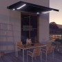 Manual retractable awning with LED anthracite gray 450x300 cm by vidaXL, Awnings - Ref: Foro24-3051246, Price: 390,59 €, Disc...