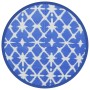 Blue and white PP outdoor rug Ø120 cm by vidaXL, Outdoor protectors - Ref: Foro24-368490, Price: 17,79 €, Discount: %