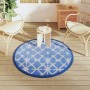 Blue and white PP outdoor rug Ø120 cm by vidaXL, Outdoor protectors - Ref: Foro24-368490, Price: 17,79 €, Discount: %