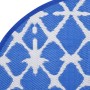 Alfombra de exterior PP azul y blanco Ø120 cm de vidaXL, Protectores para exterior - Ref: Foro24-368490, Precio: 17,79 €, Des...