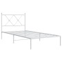 Estructura de cama de metal con cabecero blanco 90x200 cm de vidaXL, Camas y somieres - Ref: Foro24-376544, Precio: 71,16 €, ...