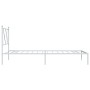 Estructura de cama de metal con cabecero blanco 90x200 cm de vidaXL, Camas y somieres - Ref: Foro24-376544, Precio: 71,16 €, ...