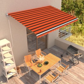 Toldo automático retráctil naranja y marrón 450x300 cm de vidaXL, Toldos - Ref: Foro24-3051233, Precio: 507,99 €, Descuento: %