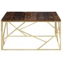 Stainless steel coffee table solid wood naughty gold by vidaXL, Coffee table - Ref: Foro24-349958, Price: 196,54 €, Discount: %