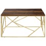 Stainless steel coffee table solid wood naughty gold by vidaXL, Coffee table - Ref: Foro24-349958, Price: 196,54 €, Discount: %