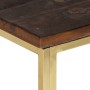 Stainless steel coffee table solid wood naughty gold by vidaXL, Coffee table - Ref: Foro24-349958, Price: 196,54 €, Discount: %