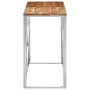 Console table stainless steel and solid silver acacia wood by vidaXL, Side tables - Ref: Foro24-349991, Price: 113,79 €, Disc...