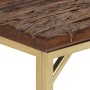 Console table stainless steel solid wood naughty gold by vidaXL, Side tables - Ref: Foro24-349998, Price: 135,42 €, Discount: %