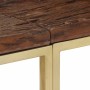 Console table stainless steel solid wood naughty gold by vidaXL, Side tables - Ref: Foro24-349998, Price: 135,42 €, Discount: %