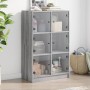 Tall sideboard with Sonoma gray wood doors 68x37x109 cm by vidaXL, Sideboards - Ref: Foro24-3295855, Price: 119,02 €, Discoun...