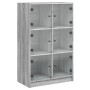 Aparador alto con puertas madera gris Sonoma 68x37x109 cm de vidaXL, Aparadores - Ref: Foro24-3295855, Precio: 120,99 €, Desc...