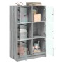 Aparador alto con puertas madera gris Sonoma 68x37x109 cm de vidaXL, Aparadores - Ref: Foro24-3295855, Precio: 120,99 €, Desc...