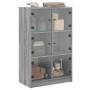 Aparador alto con puertas madera gris Sonoma 68x37x109 cm de vidaXL, Aparadores - Ref: Foro24-3295855, Precio: 120,99 €, Desc...