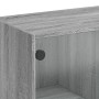 Aparador alto con puertas madera gris Sonoma 68x37x109 cm de vidaXL, Aparadores - Ref: Foro24-3295855, Precio: 120,99 €, Desc...