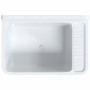 Fregadero utilitario de pared resina blanco 60x40x28 cm de vidaXL, Fregaderos - Ref: Foro24-4002795, Precio: 73,08 €, Descuen...