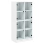 Aparador alto con puertas madera ingeniería blanco 68x37x142 cm de vidaXL, Aparadores - Ref: Foro24-3295857, Precio: 122,97 €...