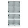 Aparador alto con puertas madera ingeniería blanco 68x37x142 cm de vidaXL, Aparadores - Ref: Foro24-3295857, Precio: 122,97 €...