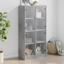 Tall sideboard with concrete gray wood doors 68x37x142 cm by vidaXL, Sideboards - Ref: Foro24-3295860, Price: 126,24 €, Disco...