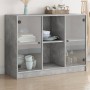 Aparador madera de ingeniería gris hormigón 102x37x75,5 cm de vidaXL, Aparadores - Ref: Foro24-3295874, Precio: 96,32 €, Desc...