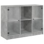 Aparador madera de ingeniería gris hormigón 102x37x75,5 cm de vidaXL, Aparadores - Ref: Foro24-3295874, Precio: 96,32 €, Desc...