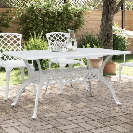 Mesa de jardín aluminio fundido blanco 150x90x72 cm de vidaXL, Mesas de jardín - Ref: Foro24-4002805, Precio: 455,99 €, Descu...