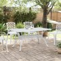 White cast aluminum garden table 150x90x72 cm by vidaXL, Garden tables - Ref: Foro24-4002805, Price: 461,32 €, Discount: %