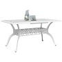 Mesa de jardín aluminio fundido blanco 150x90x72 cm de vidaXL, Mesas de jardín - Ref: Foro24-4002805, Precio: 455,99 €, Descu...