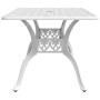 Mesa de jardín aluminio fundido blanco 150x90x72 cm de vidaXL, Mesas de jardín - Ref: Foro24-4002805, Precio: 455,99 €, Descu...