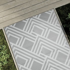 Alfombra de exterior PP gris 120x180 cm de vidaXL, Protectores para exterior - Ref: Foro24-368562, Precio: 25,45 €, Descuento: %