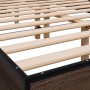 Engineered wood bed frame oak brown metal 120x190 cm by vidaXL, Beds and slatted bases - Ref: Foro24-845891, Price: 105,99 €,...