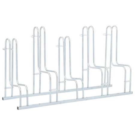Ständer für 5 Fahrräder, unabhängiger Boden aus verzinktem Stahl von vidaXL, Sockel und Stützen zum Abstellen von Fahrrädern ...