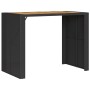 Garden table black PE rattan wooden surface 145x80x110cm by vidaXL, Garden tables - Ref: Foro24-368698, Price: 240,77 €, Disc...