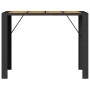 Garden table black PE rattan wooden surface 145x80x110cm by vidaXL, Garden tables - Ref: Foro24-368698, Price: 240,77 €, Disc...