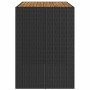 Garden table black PE rattan wooden surface 145x80x110cm by vidaXL, Garden tables - Ref: Foro24-368698, Price: 240,77 €, Disc...