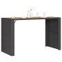 Garden table black PE rattan wooden surface 185x80x110cm by vidaXL, Garden tables - Ref: Foro24-368700, Price: 277,99 €, Disc...