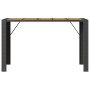 Garden table black PE rattan wooden surface 185x80x110cm by vidaXL, Garden tables - Ref: Foro24-368700, Price: 277,99 €, Disc...